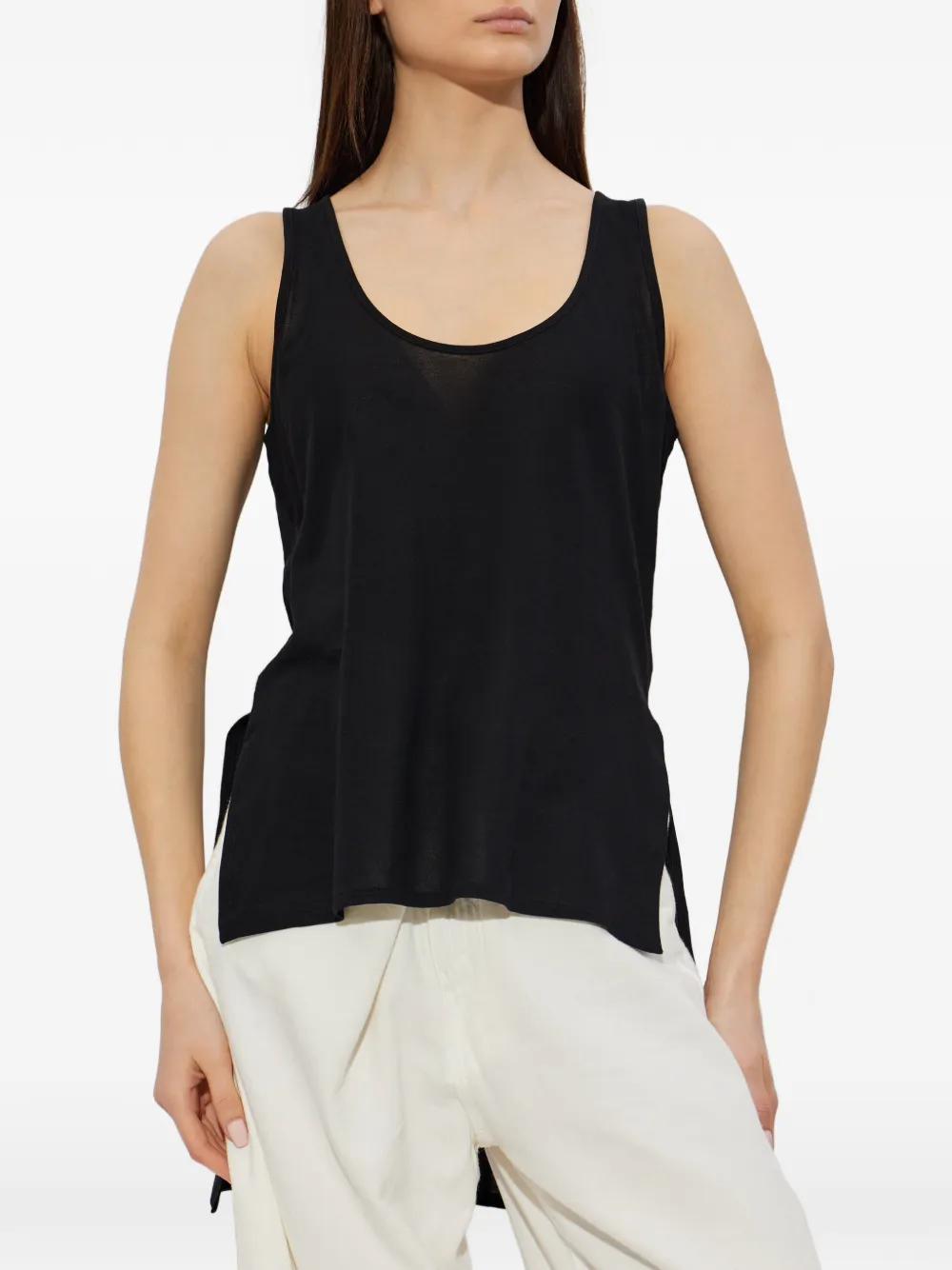 DARKPARK Tanktop met zijsplit Zwart