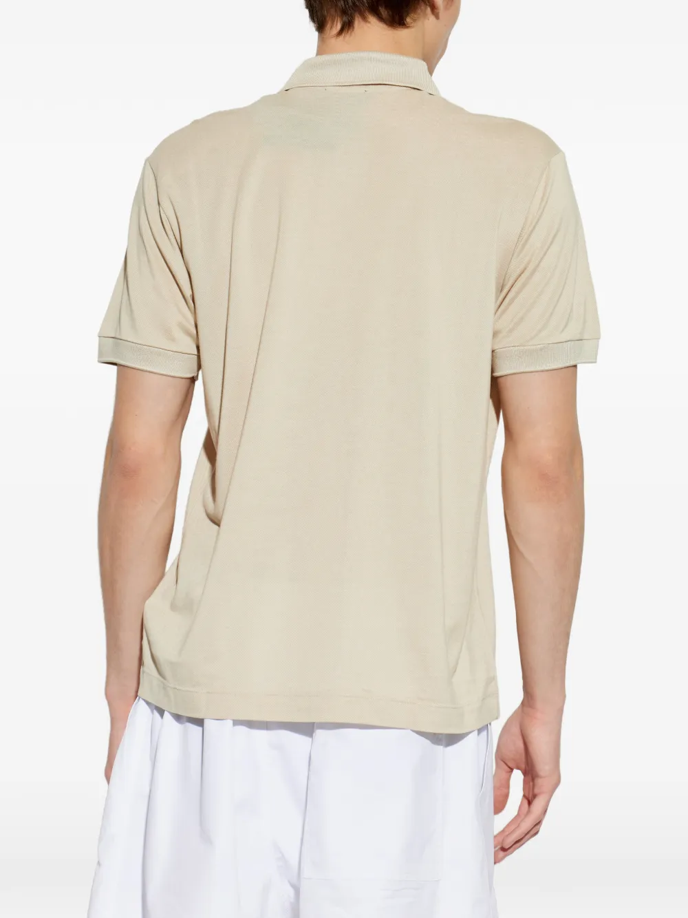 Lacoste Poloshirt met logoprint Beige