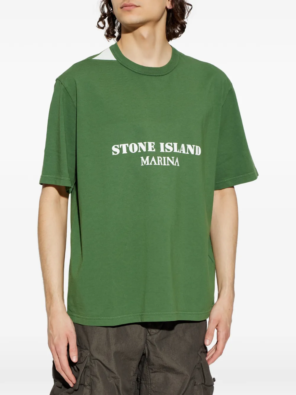 Stone Island Marina logo-print T-shirt | Green | FARFETCH