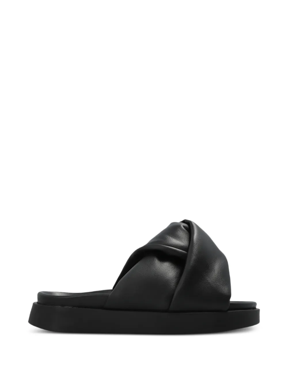 Inuikii knotted-upper leather sandals - Black