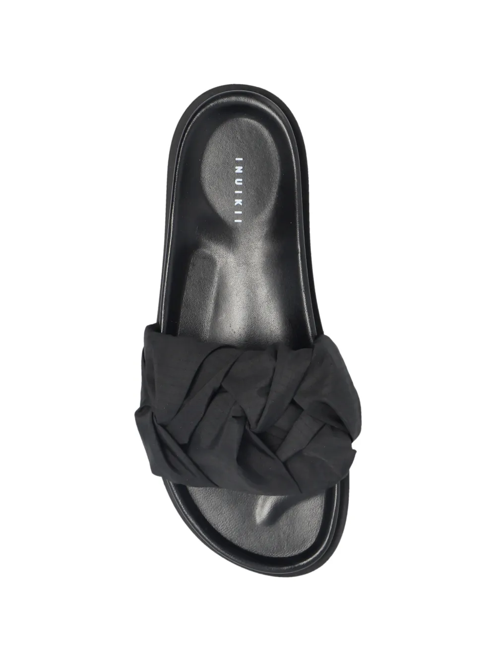 Inuikii knotted-upper flat sandals Zwart