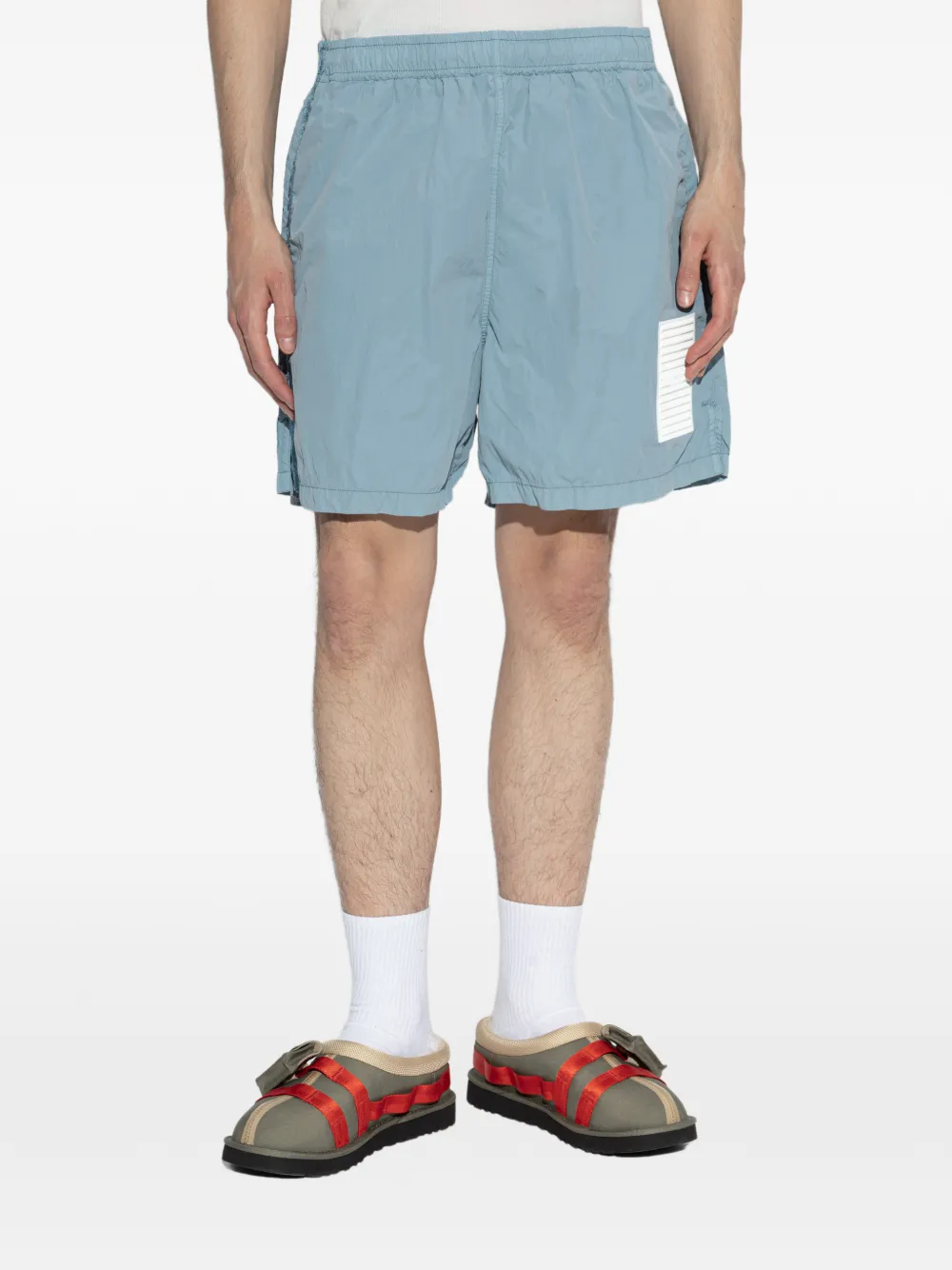 Stone Island tc_S.I. Marina nylon shorts met geborsteld effect Blauw