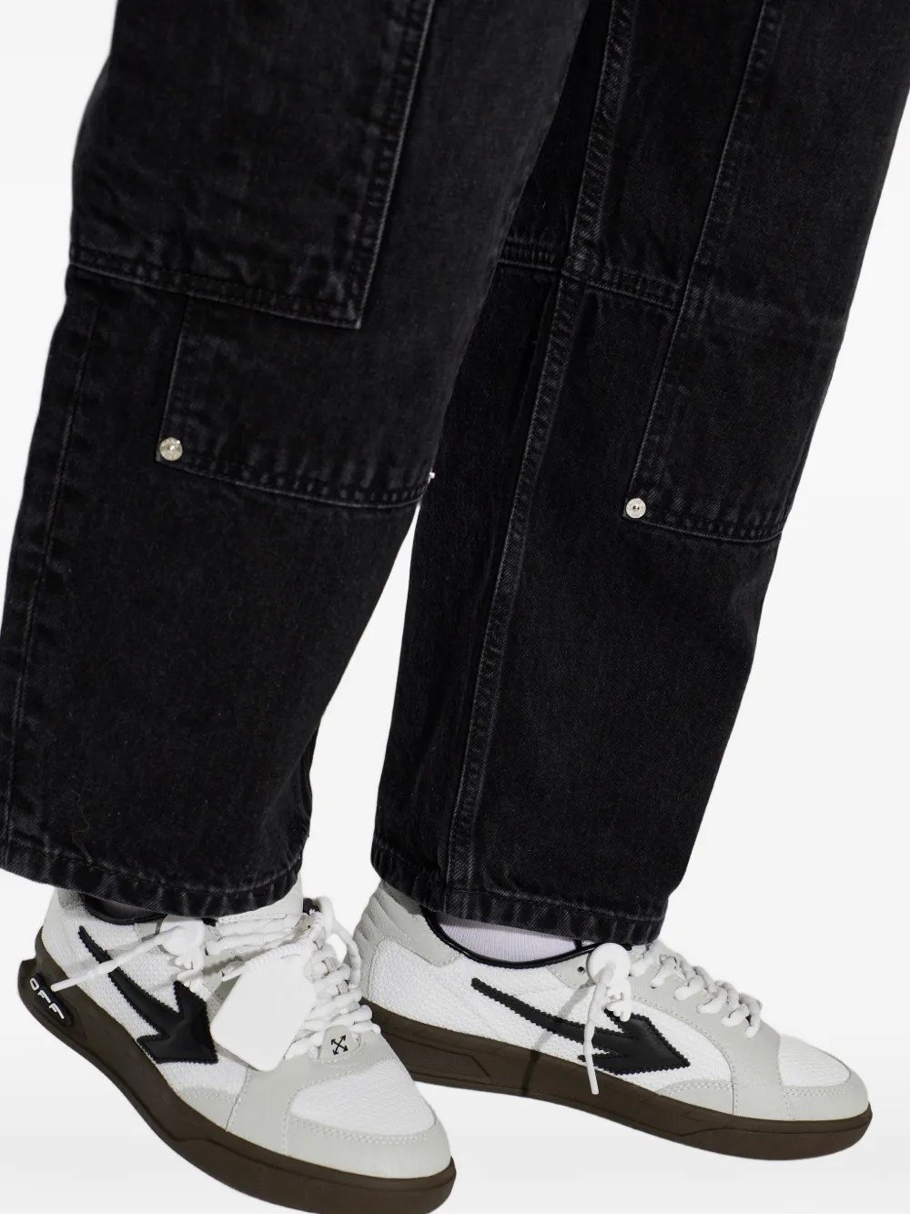 Off-White End Of Play arrow lace-up sneakers Wit