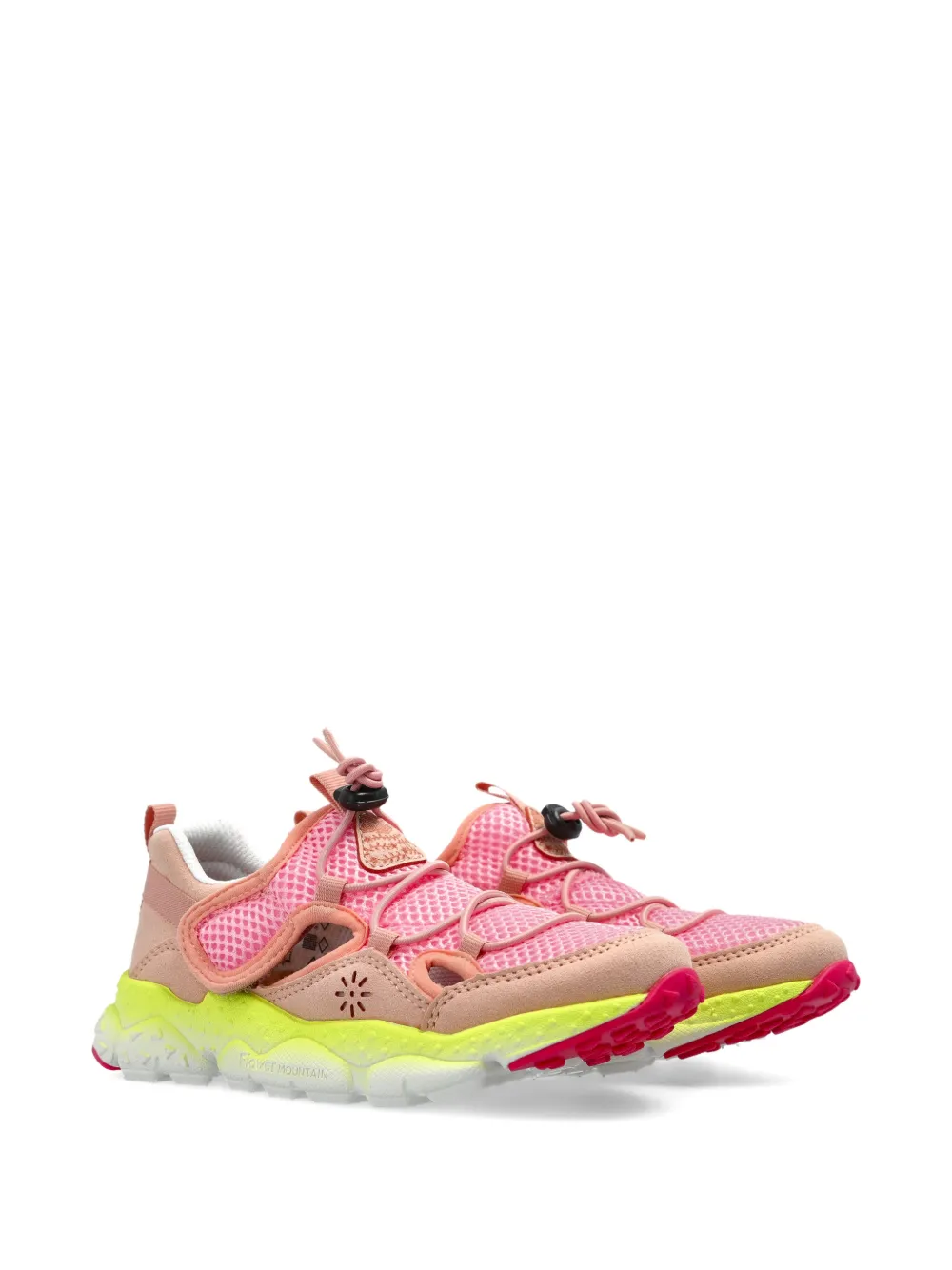 FLOWER MOUNTAIN KIDS Haruki cut-out sneakers - Rosa