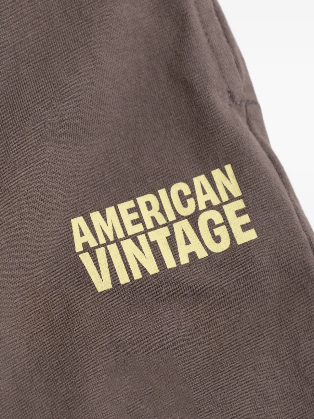 American Vintage Kids Elastische shorts met logodetail Bruin