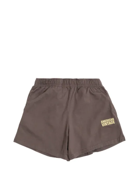 American Vintage Kids logo-detail elasticated shorts