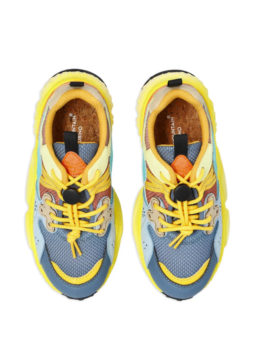 FLOWER MOUNTAIN KIDS Yamano 3 floral-motif sneakers Blauw