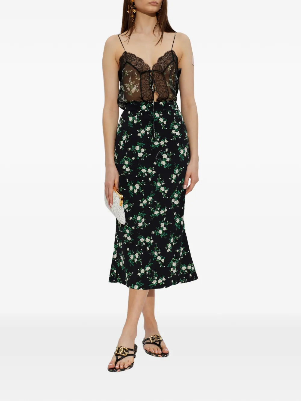 Dolce & Gabbana Teenslippers met logodetail Zwart