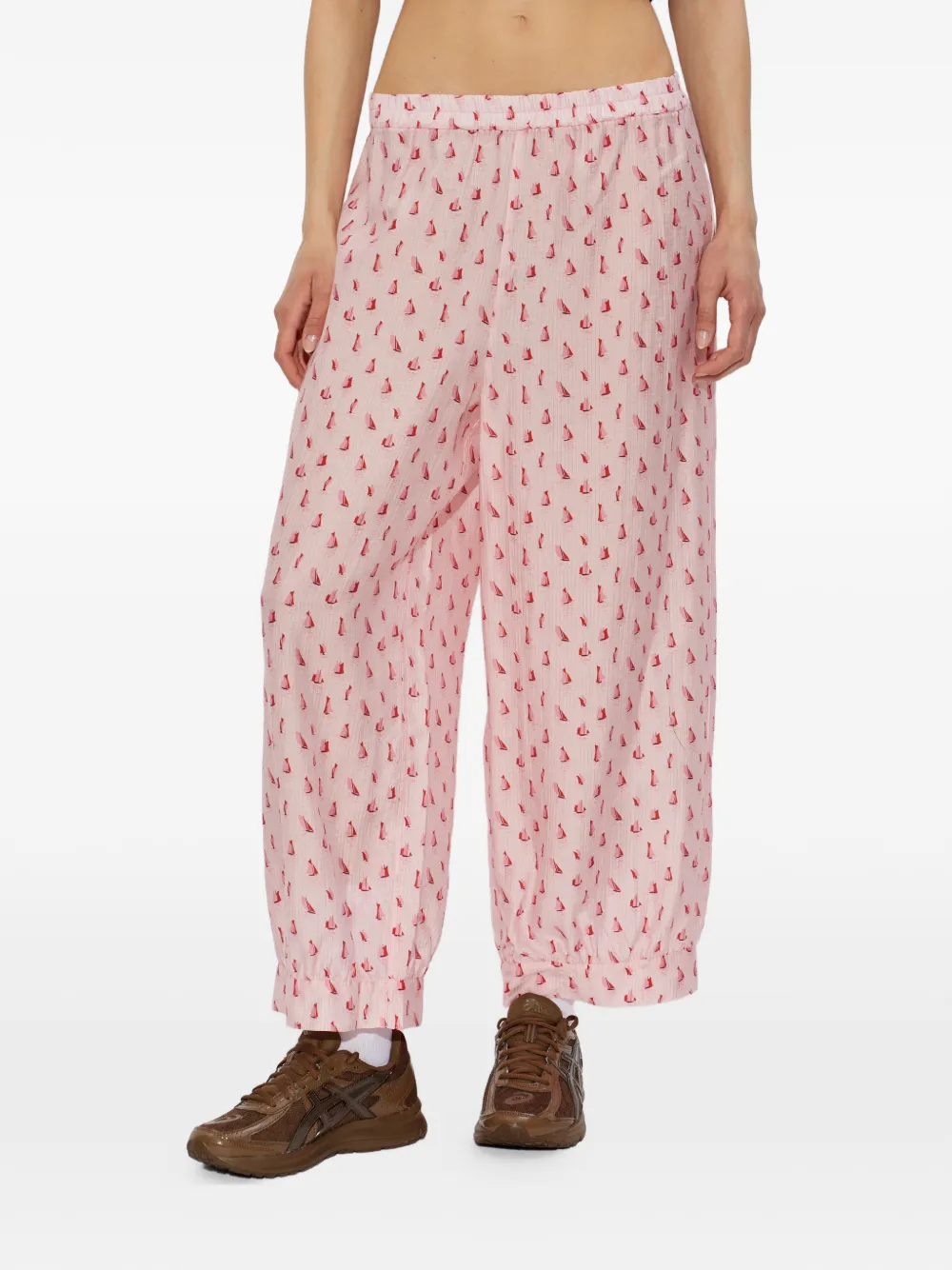American Vintage Broek met print Roze