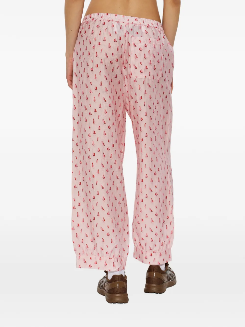 American Vintage Broek met print Roze