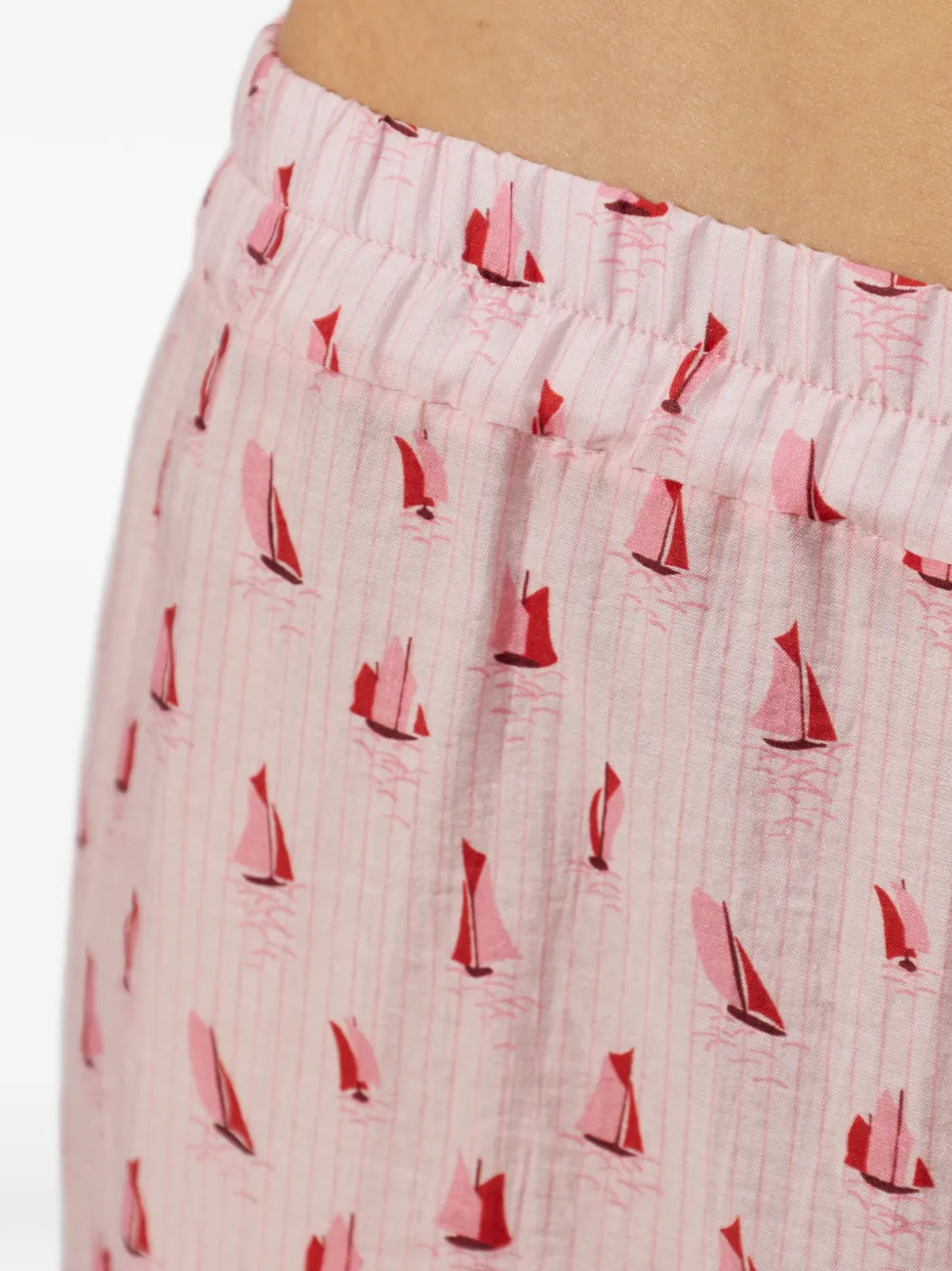American Vintage Broek met print Roze