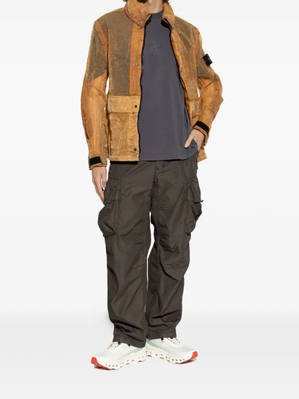Stone Island Button Flap Pocket Jacket | Orange | FARFETCH ZA