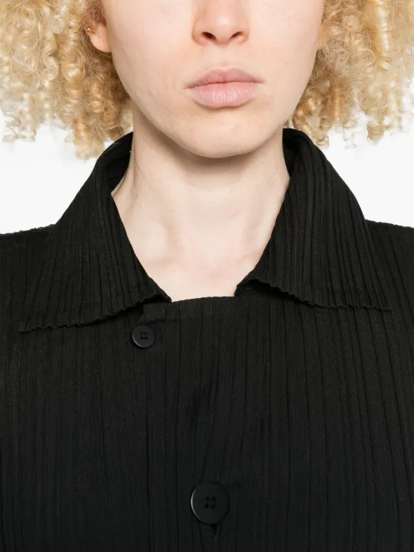 Pleats Please Issey Miyake プリーツ コート | ブラック | FARFETCH JP