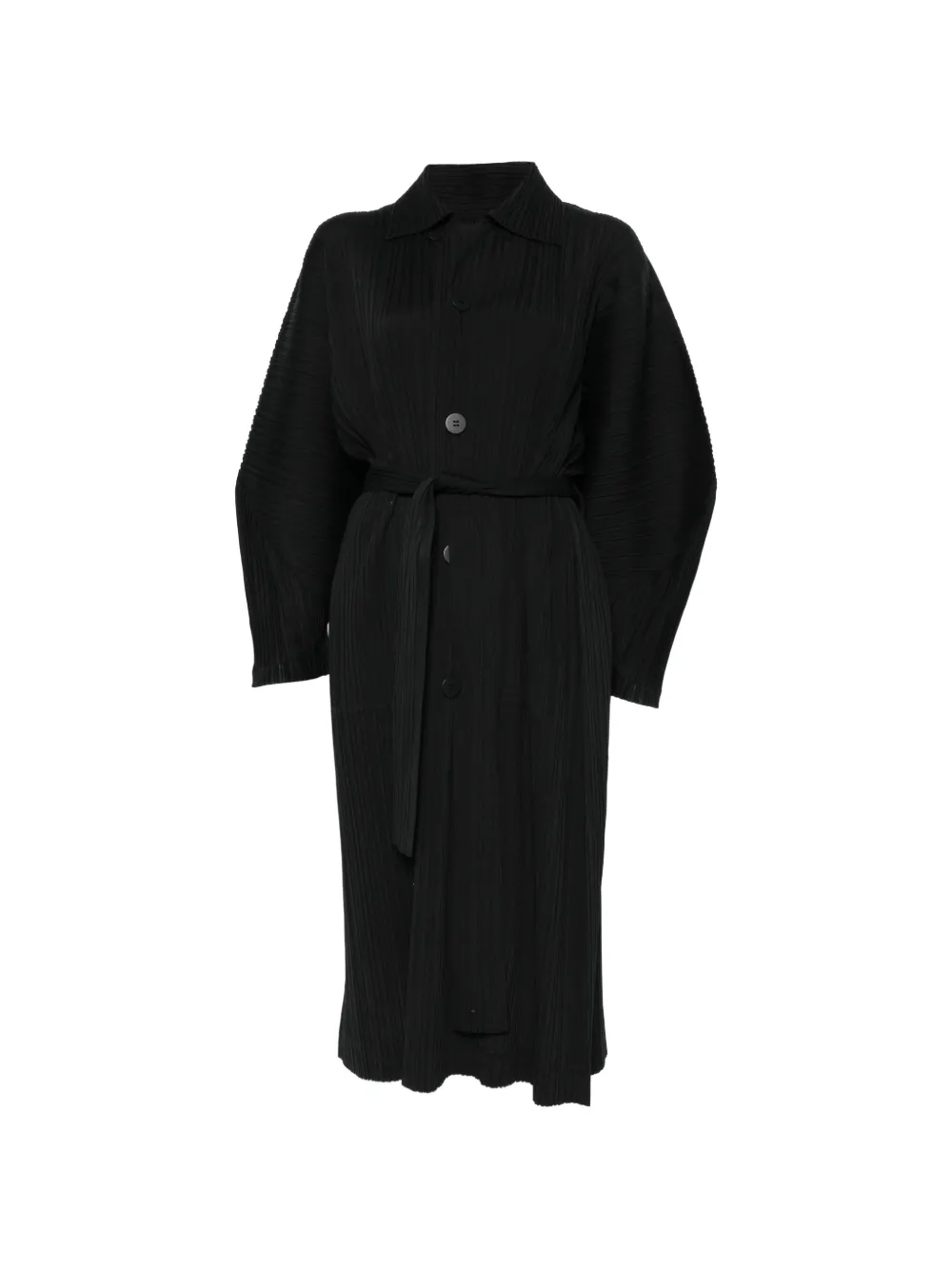 Pleats Please Issey Miyake pleated coat - Nero