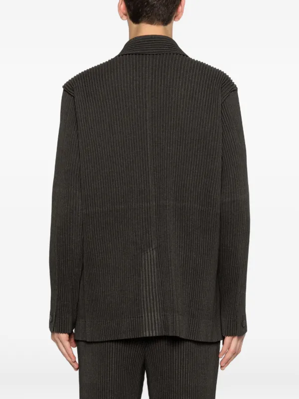 Homme Plissé Issey Miyake プリーツ シングルジャケット | グリーン