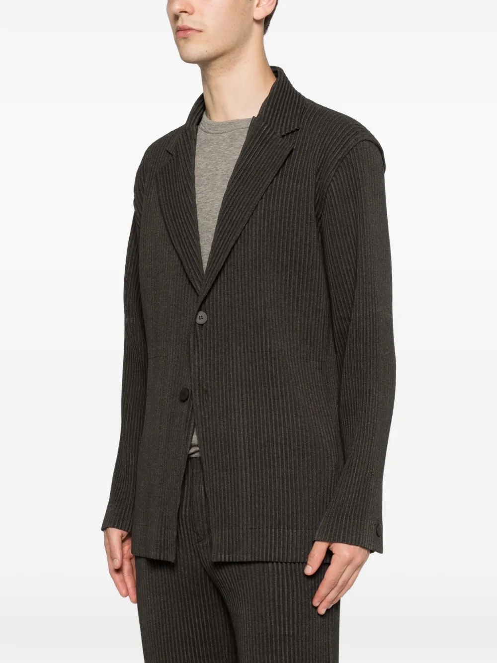 Homme Plissé Issey Miyake Geplooide blazer Groen