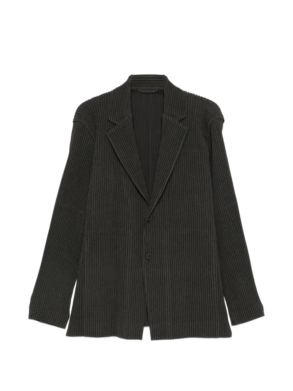 Homme Plissé Issey Miyake pleated single-breasted blazer - Grün