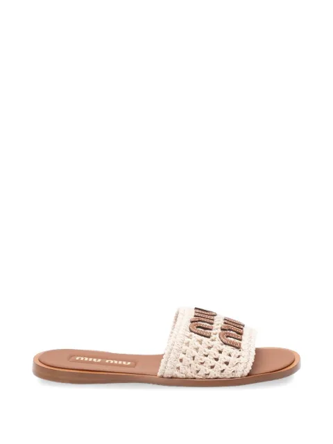 Miu Miu cotton logo slides