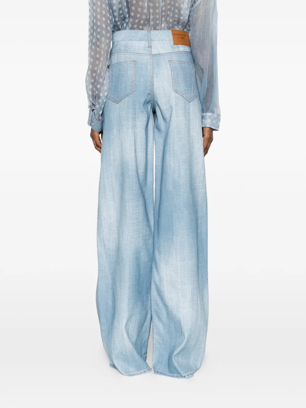 Ermanno Scervino Broek met wijde pijpen Blauw