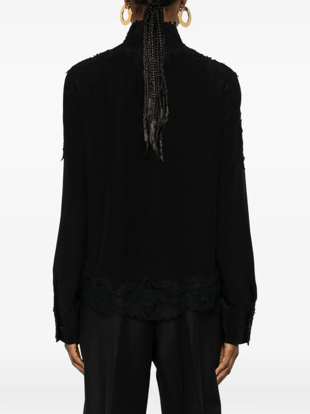 Ermanno Scervino Blouse met kant Zwart