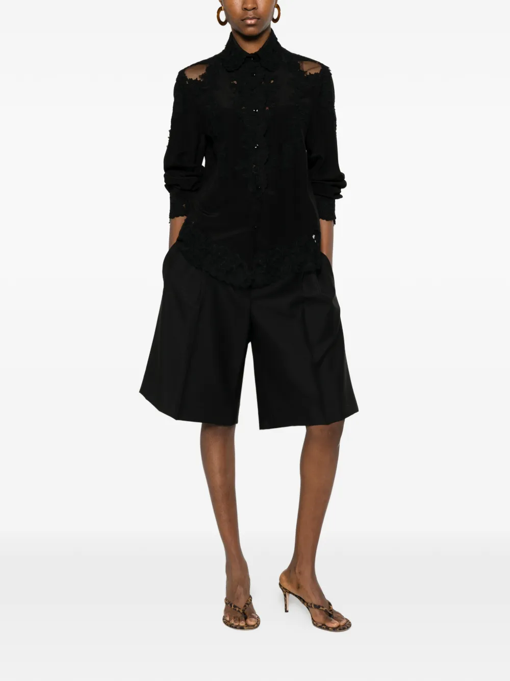 Ermanno Scervino Blouse met kant Zwart