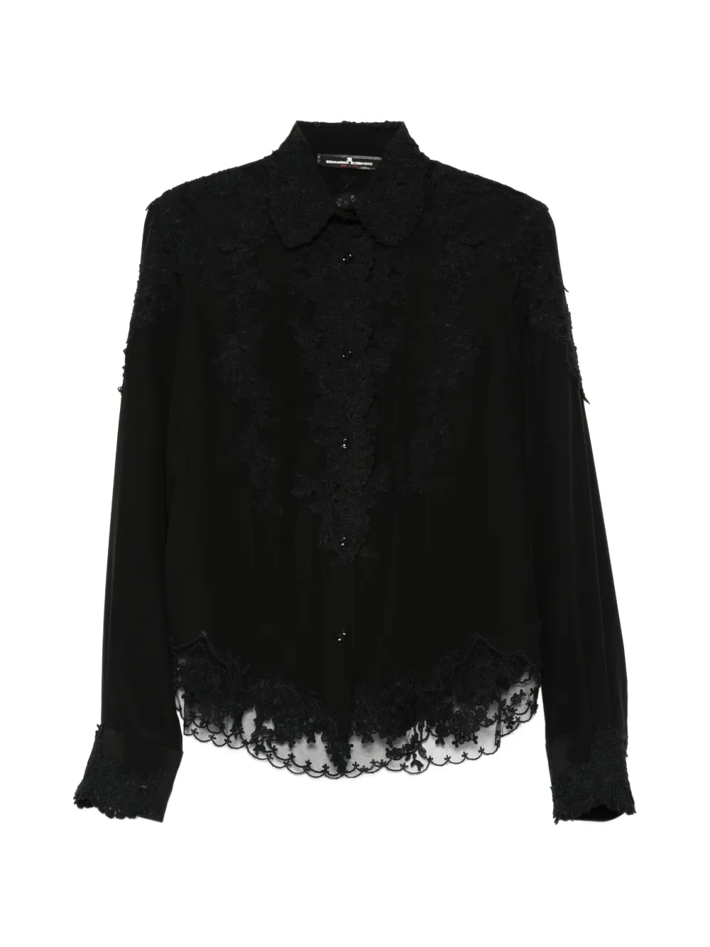 Ermanno Scervino lace black shirt - Nero