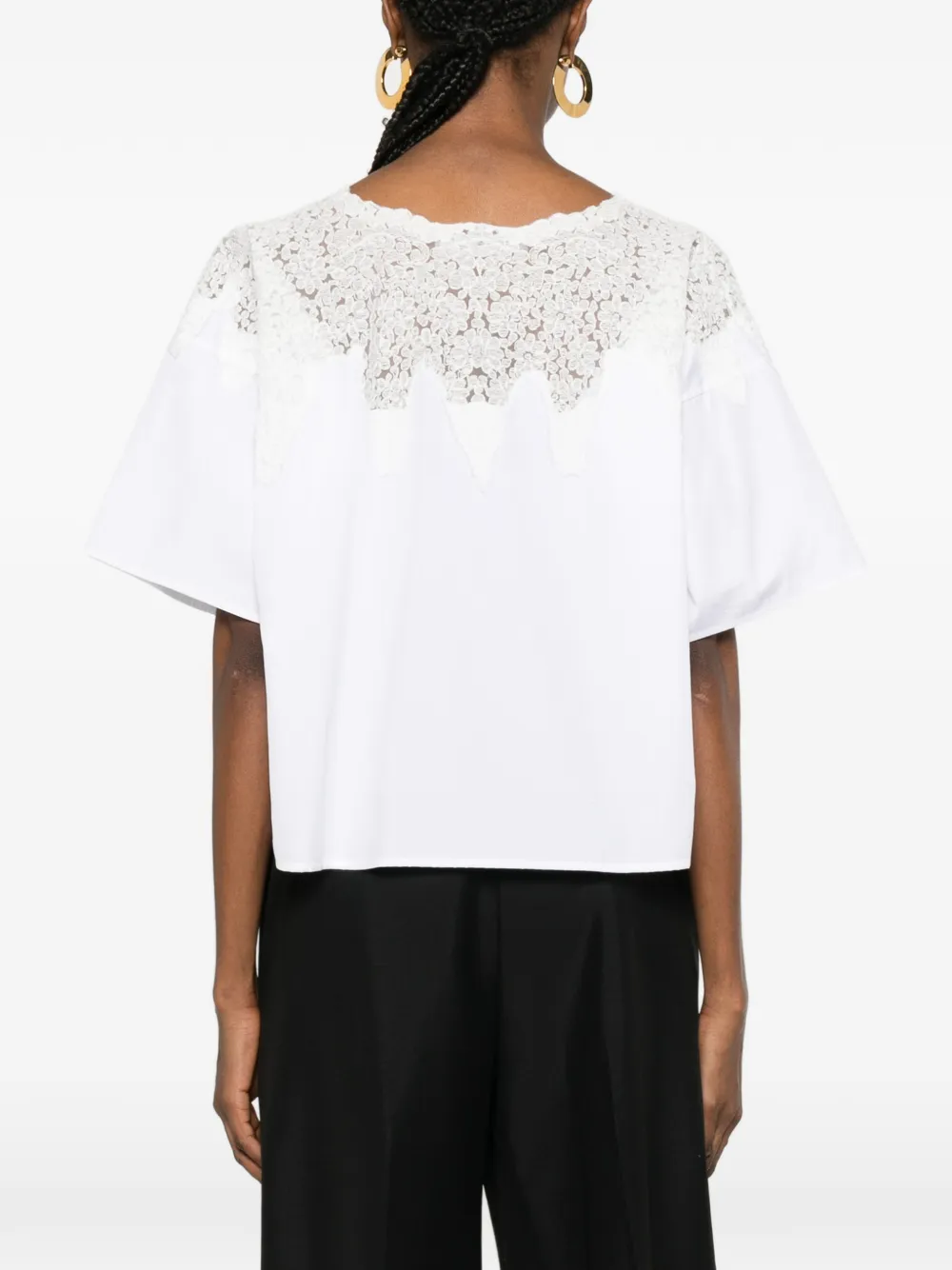 Ermanno Scervino Blouse met kanten detail Wit