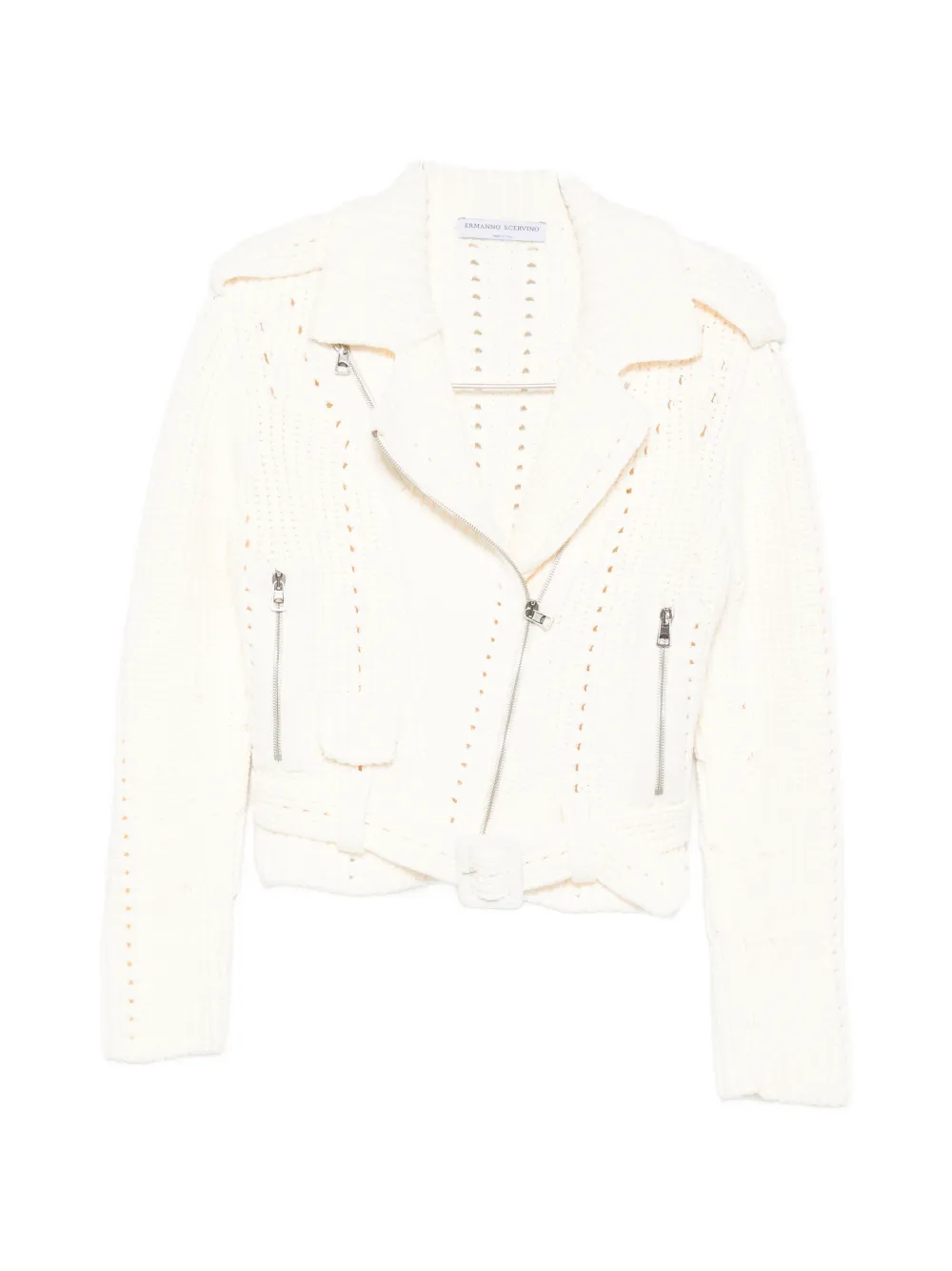 Ermanno Scervino zip-up belted jacket - Toni neutri