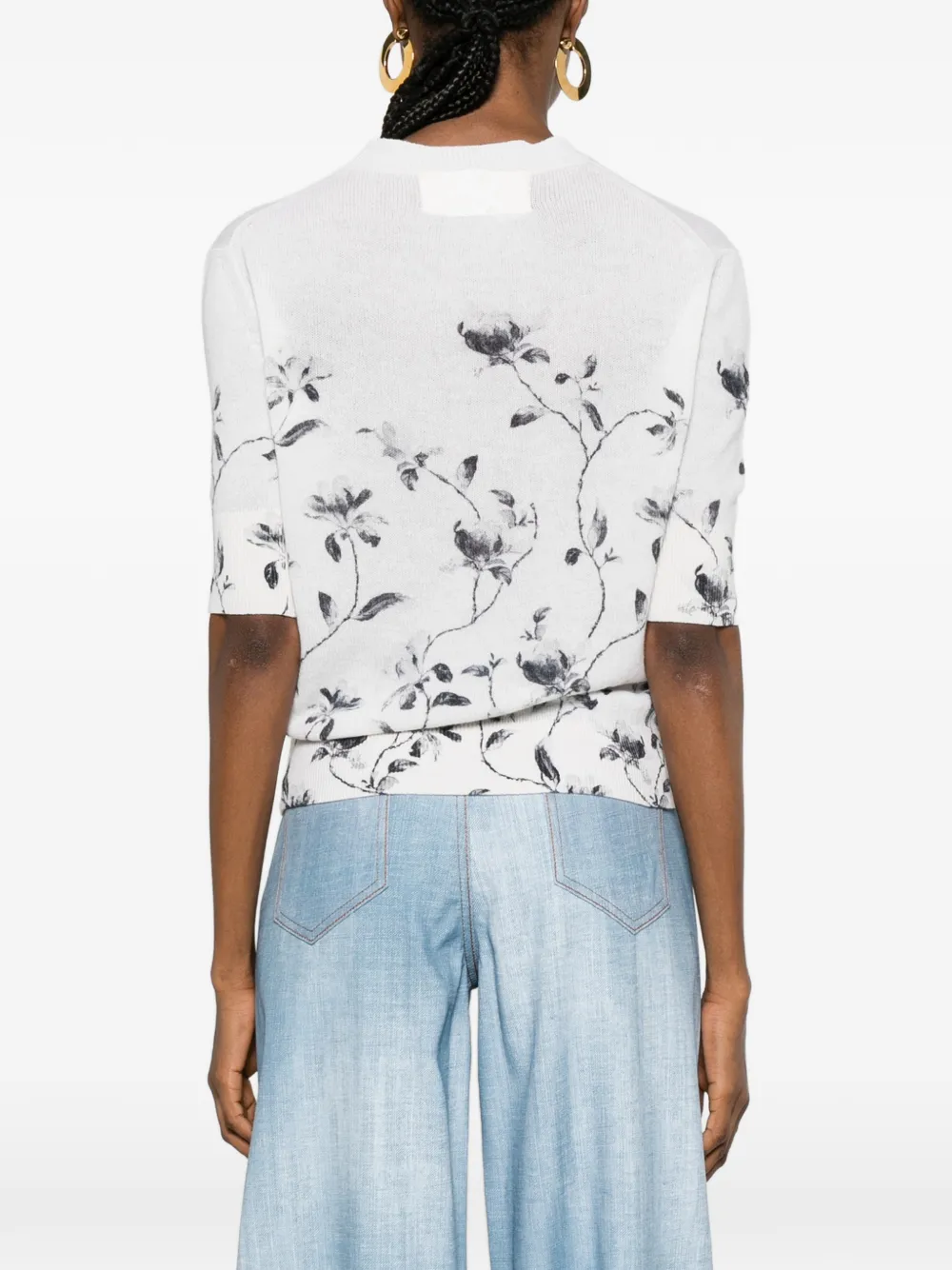 Ermanno Scervino Trui met bloemenprint Wit