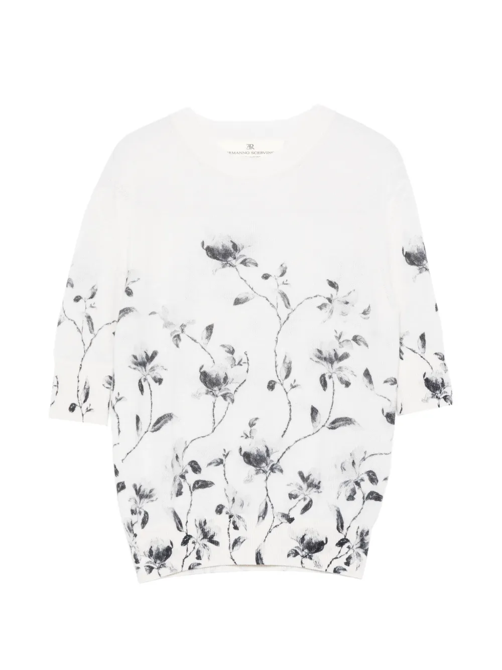 Ermanno Scervino floral-print sweater - Bianco