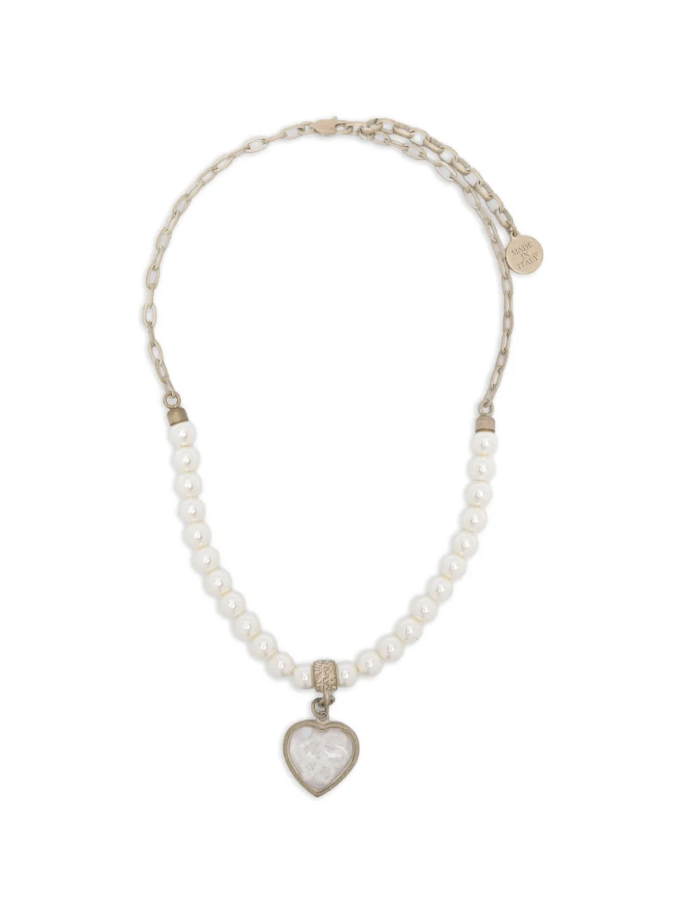 Ermanno Scervino heart-pendant necklace - Argento