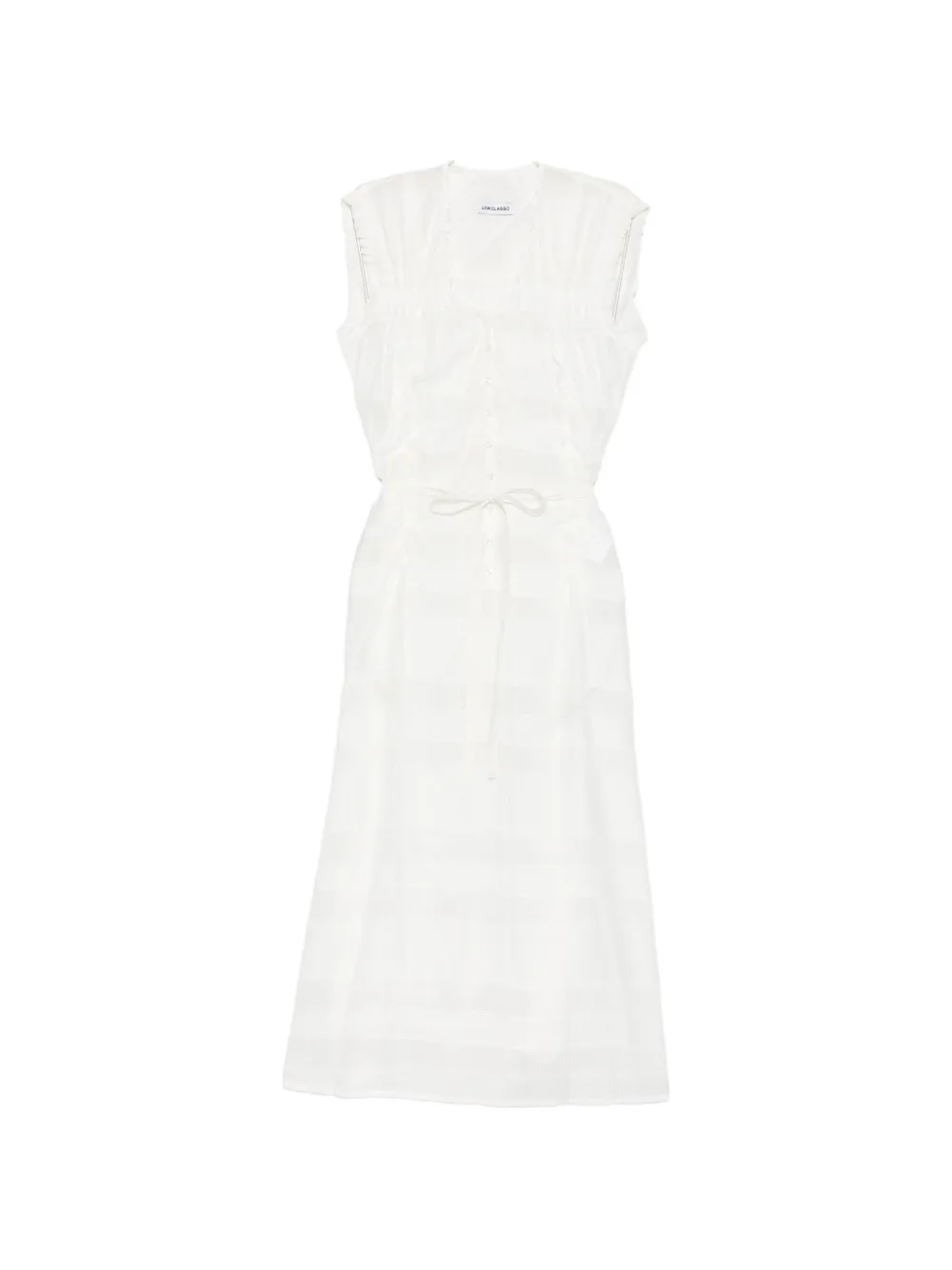 Low Classic tie-waist midi dress - Bianco