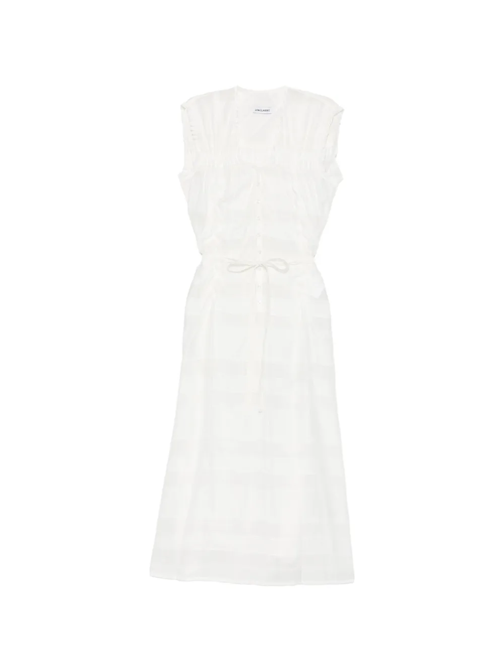 Low Classic tie-waist midi dress - Bianco