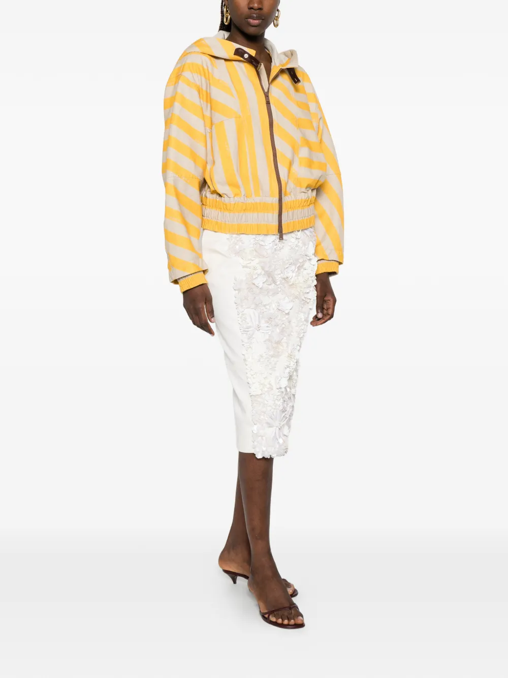 FENDI Gestreept jack Geel