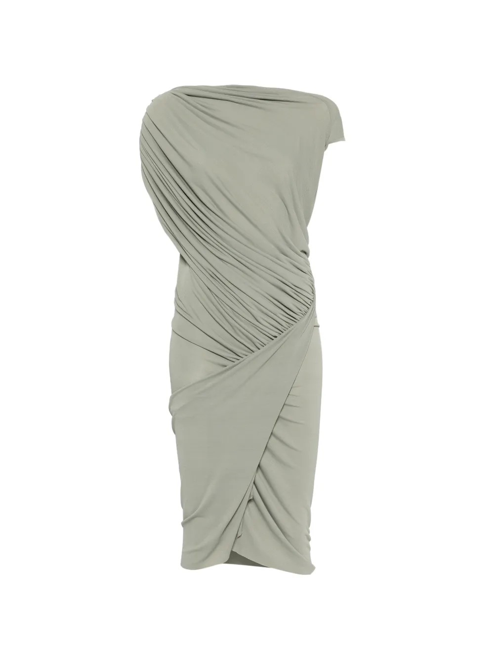 Rick Owens Lilies Ares draped midi dress - Verde