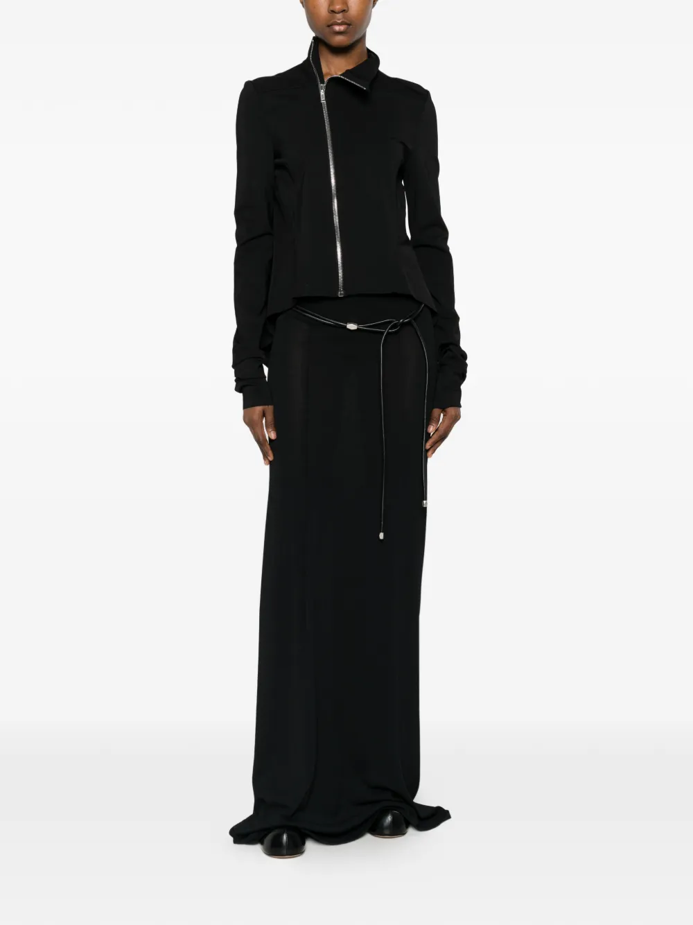 Rick Owens Lilies Asymmetric zip-up Jacket | Black | FARFETCH