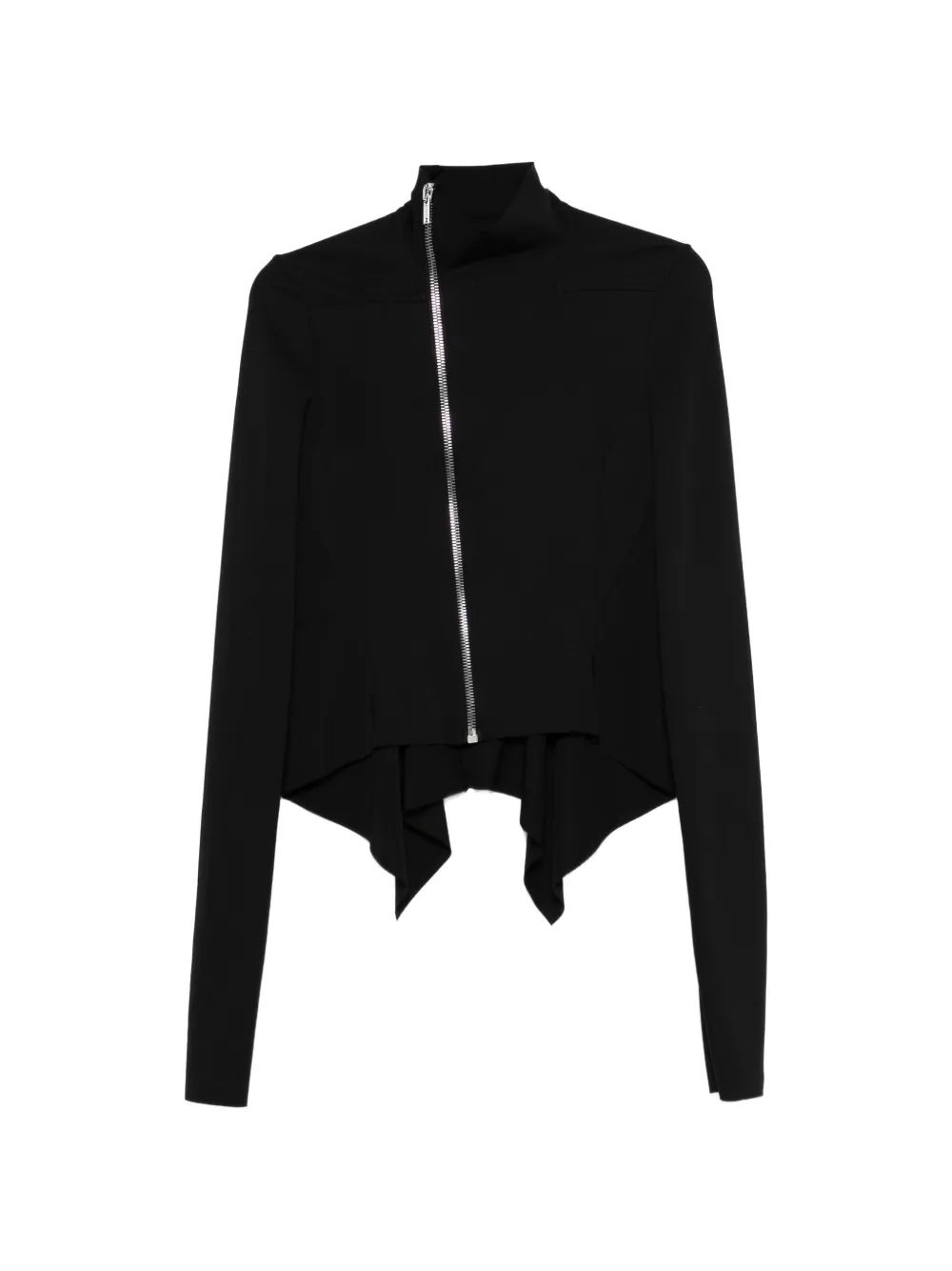 Rick Owens Lilies asymmetric zip-up jacket - Nero