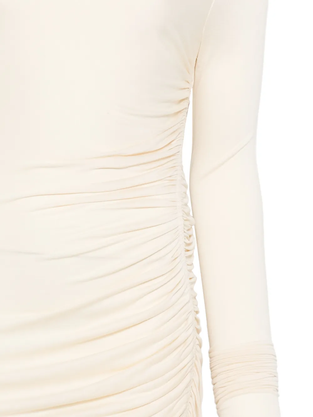 Rick Owens Lilies Gedrapeerde mini-jurk Beige