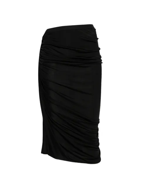 Rick Owens Lilies Edfu gathered midi skirt