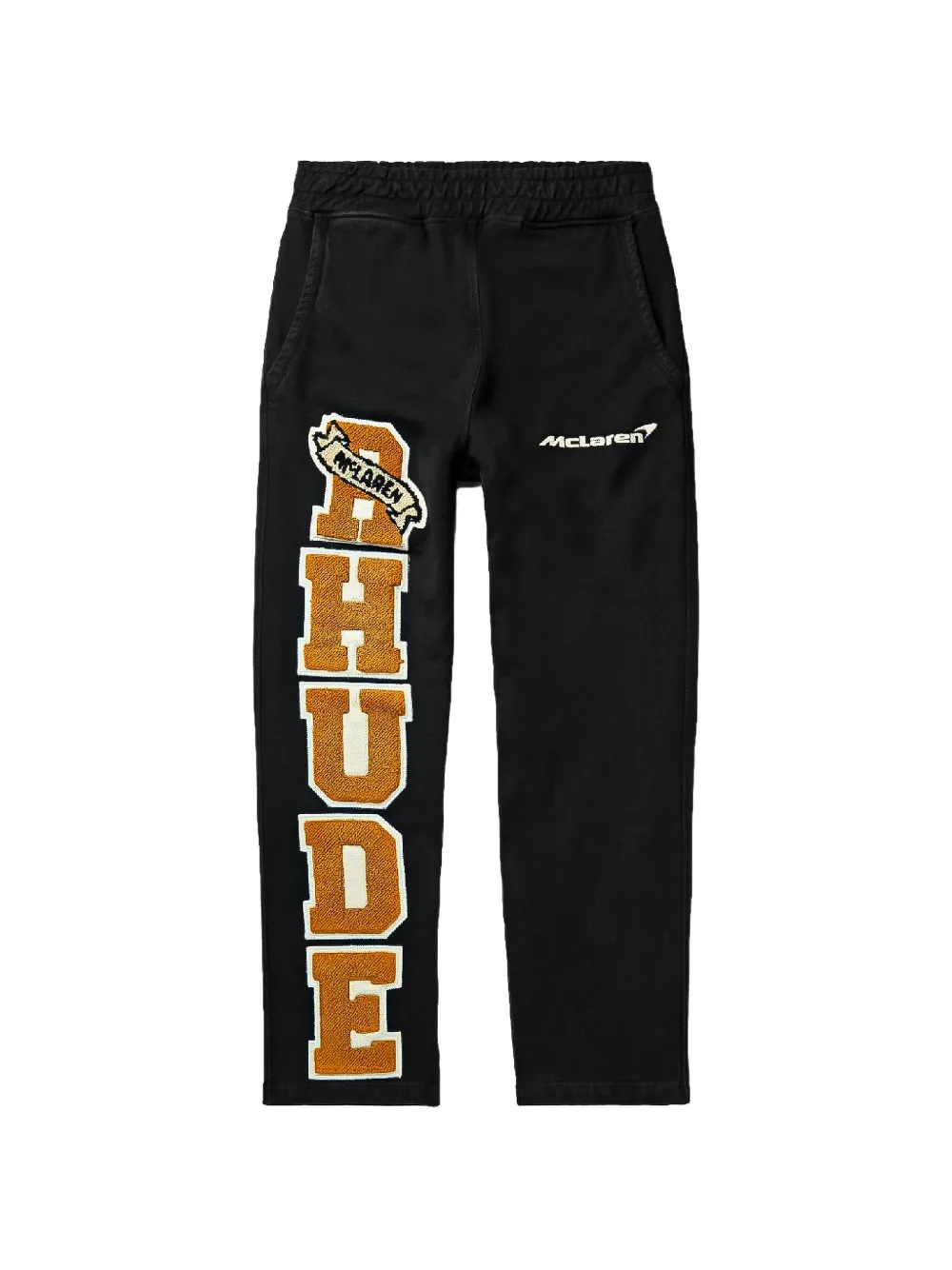 RHUDE McLaren chenille-patch track pants - Schwarz