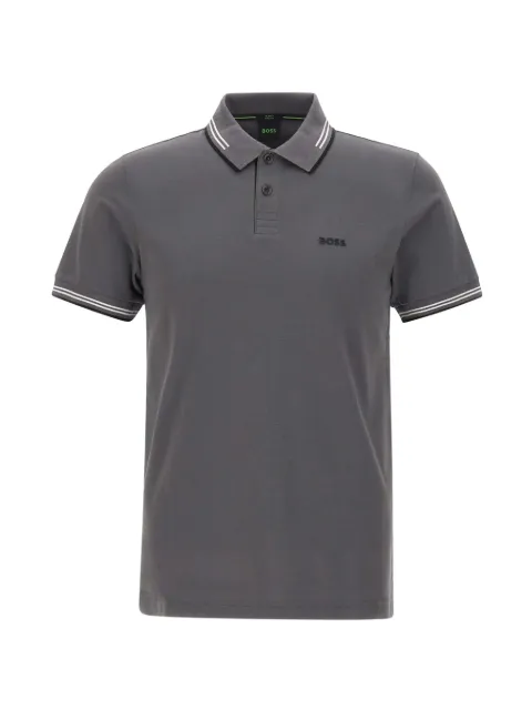 BOSS contrast-trim cotton polo shirt