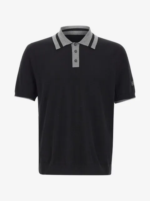 Iceberg contrast trims cotton polo shirt