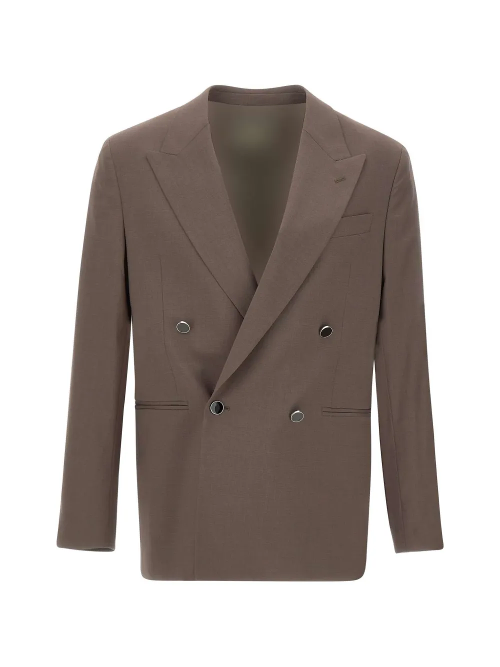 Manuel Ritz double-breasted peak lapel blazer - Brown