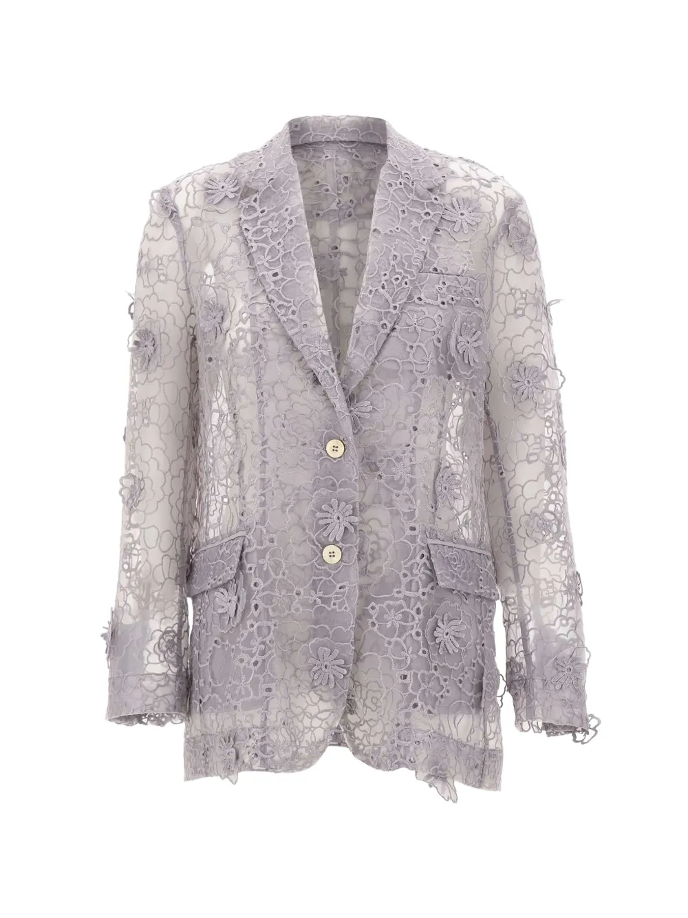 The Garment Sydney floral-embroidery blazer - Grau