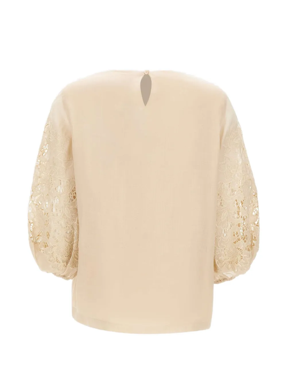  Max Mara Macramé Sleeve Blouse - Neutrals 