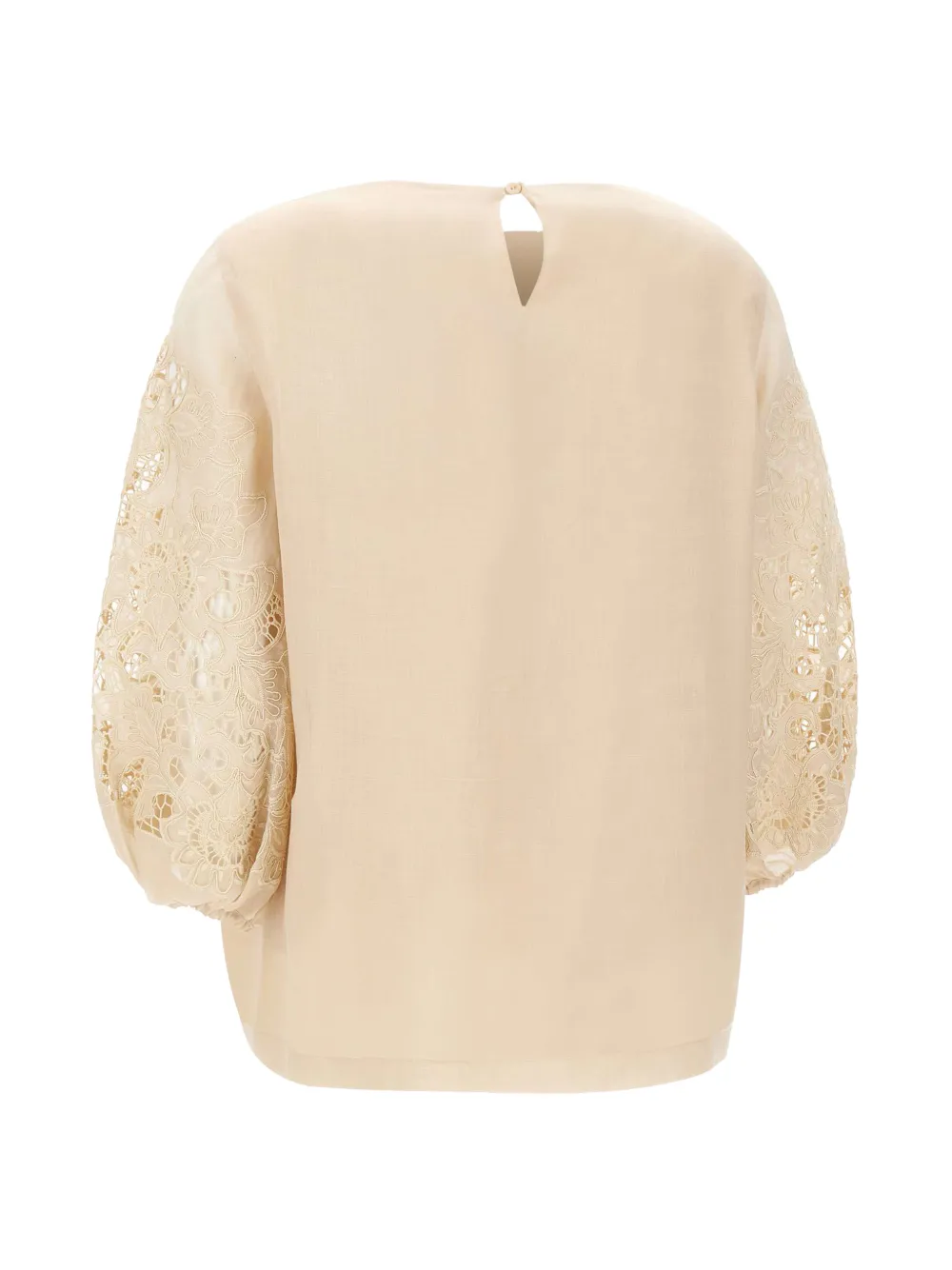  Max Mara Macramé Sleeve Blouse - Neutrals 