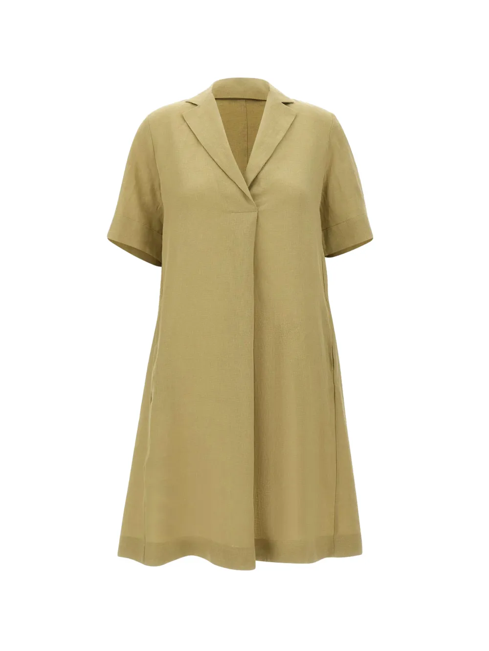 ELENA MIRO` V-neck lapels dress - Verde