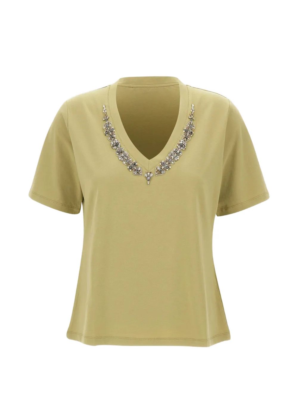 ELENA MIRO` V-neck T-shirt - Grün