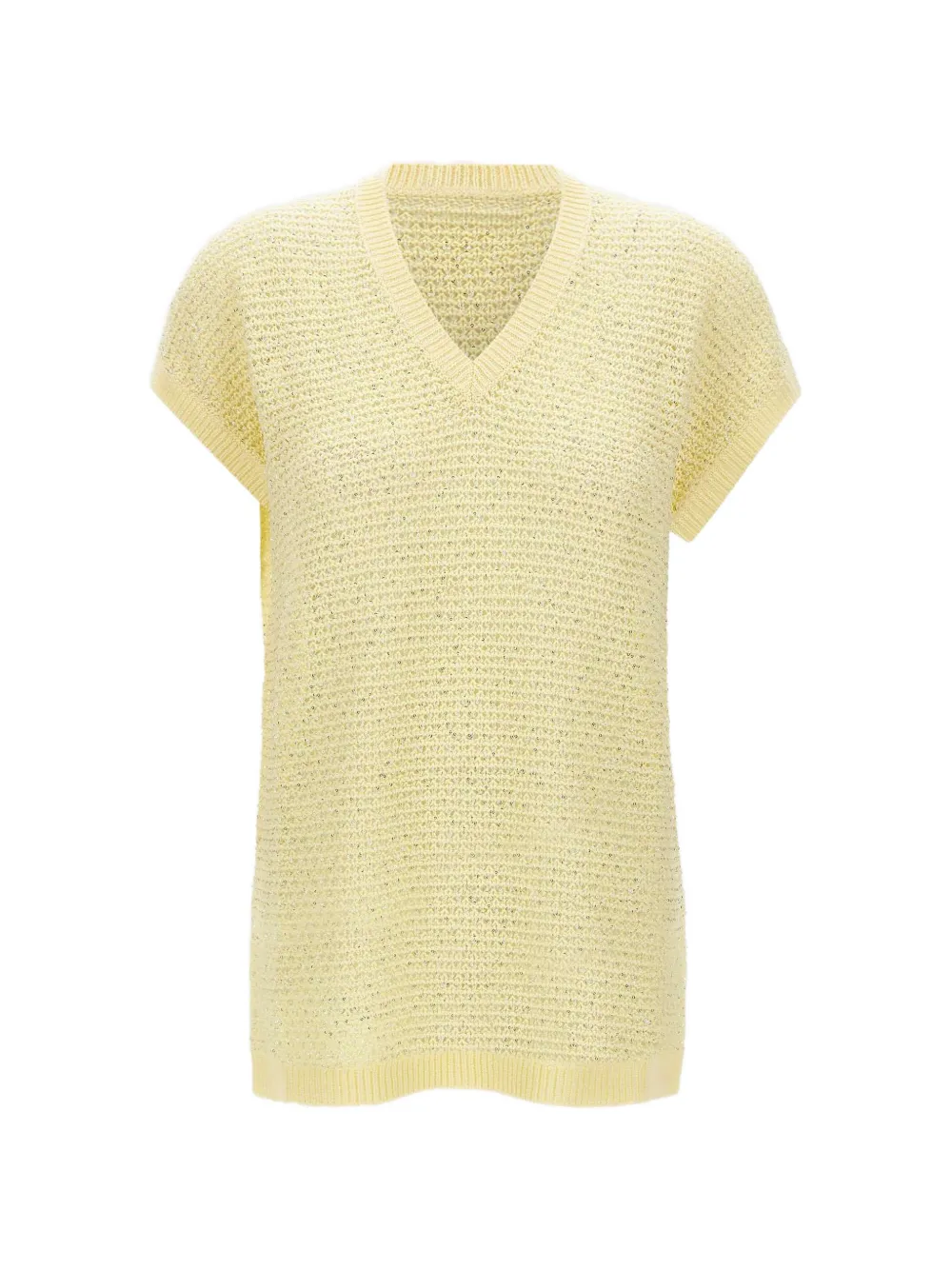 Fabiana Filippi micro sequins V-neck sweater - Gelb