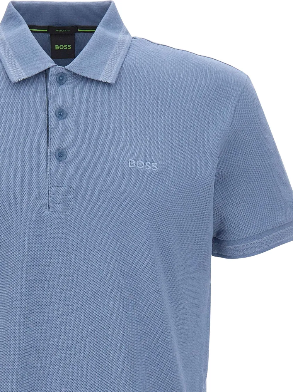 BOSS Paddy poloshirt met borduurwerk Blauw